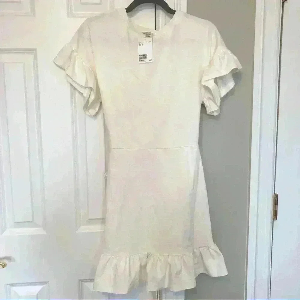 H&M White Flounced Dress - Picture 5 of 8